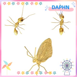 DAPHS ฟิกเกอร์โลหะ รูปผีเสื้อ มด สีทอง ทองแดง สไตล์โมเดิร์น สําหรับตกแต่งบ้าน