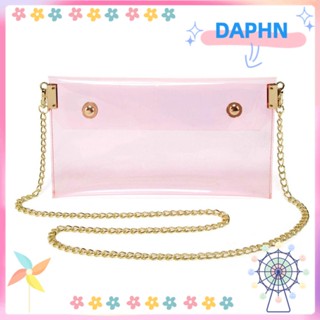 DAPHS กระเป๋าสตางค์ กระเป๋าคลัทช์ สะพายข้าง หนัง PU แบบใส ลายสนามกีฬาน่ารัก แฟชั่นสําหรับผู้หญิง