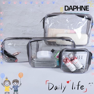 Daphne กระเป๋าเครื่องสําอาง PVC กันน้ํา มีซิป สําหรับเดินทาง