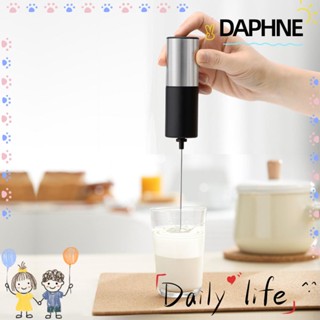 Daphne เครื่องตีฟองนมไฟฟ้า สเตนเลส แบบมือถือ ใช้แบตเตอรี่ อุปกรณ์เสริม สําหรับห้องครัว