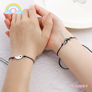 June สายรัดข้อมือแฟชั่น ปรับได้ สําหรับคู่รัก