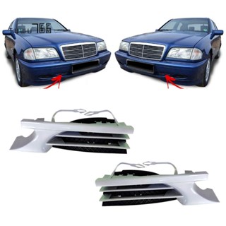 ฝาครอบตะขอลากจูง ติดกันชนหน้ารถยนต์ สําหรับ Mercedes Benz C Class W202 1998-2001 1 คู่