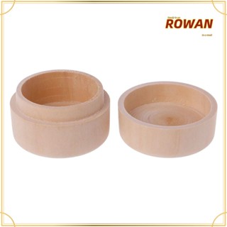 Rowans กล่องไม้ ทรงกลม แฮนด์เมด สําหรับใส่เครื่องประดับ ตกแต่งบ้าน