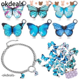 OKDEALS จี้รูปผีเสื้อ สําหรับทําต่างหู 10 ชิ้น