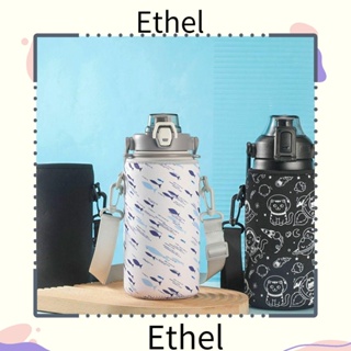 Ethel1 กระเป๋าใส่ขวดน้ํา มีฉนวนกันความร้อน แบบพกพา พร้อมสายคล้อง อุปกรณ์เสริม สําหรับตั้งแคมป์ เล่นกีฬา