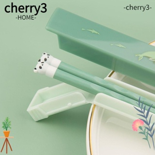 Cherry3 ตะเกียบพลาสติก ใช้ซ้ําได้ อุปกรณ์เสริมบนโต๊ะอาหาร สําหรับเดินทาง