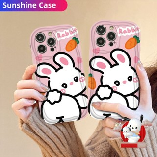 เคสป้องกันโทรศัพท์มือถือ ลายกระต่าย 3D ขอบโค้ง สําหรับ Realme C55 Narzo 50 50A 50i Prime C35 C31 C30 C30s C25Y C21Y C15 C12 C11 C25s C21 C20 C20A 8i 6i 5i