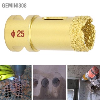 Gemini308 25mm Diamond Hole Saw เจาะ Bit Brazing Marble Opener Gold เครื่องมือไฟฟ้าเครื่องตัด