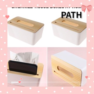 Path กล่องทิชชู่ไม้ ลายการ์ตูน สําหรับเก็บของภายใน