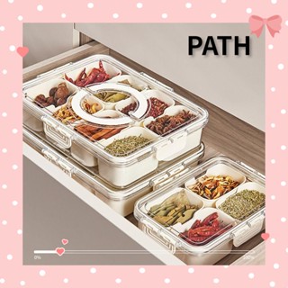 Path กล่องพลาสติกแยกเครื่องปรุง 4/8 กันฝุ่น ออกแบบพิเศษ สําหรับห้องครัว