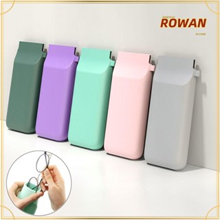 Rowans กระเป๋าซิลิโคน แบบพกพา สําหรับใส่จัดเก็บสายหูฟัง สายชาร์จ USB กุญแจ แว่นตา