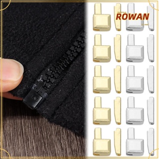 Rowans ตัวหยุดซิปโลหะ DIY สําหรับเย็บผ้า 10 ชิ้น