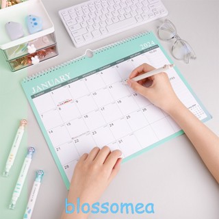 Blossomea ปฏิทินตั้งโต๊ะ นับถอยหลัง ภาษาอังกฤษ เรียบง่าย สําหรับโน้ตบุ๊ก ประจําปี