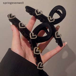 [springevenwell] ใหม่ กิ๊บติดผมหางม้า พลาสติก รูปหัวใจ หรูหรา แฟชั่นฤดูหนาว สําหรับผู้หญิง พร้อมส่ง