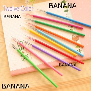 Banana1 12 ชิ้น / เซต ปากกาหมึกเจล แปลกใหม่ สีสันสดใส เครื่องเขียนสํานักงาน แกนปากกา