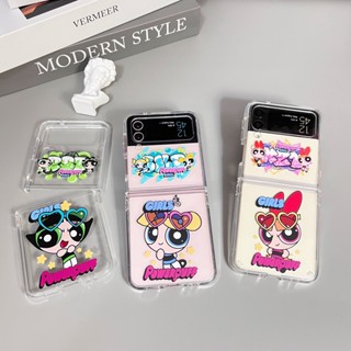 เคสโทรศัพท์มือถือ ลาย Powerpuff Girls พับได้ คุณภาพสูง สําหรับ Samsung Z Flip 4 3 5G