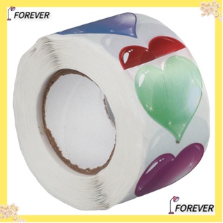 Forever สติกเกอร์ รูปหัวใจ 3D ขนาดเล็ก 2 ม้วน