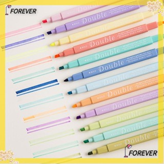 Forever ปากกามาร์กเกอร์ไฮไลท์ พลาสติก แห้งเร็ว 12 สี สีพาสเทล