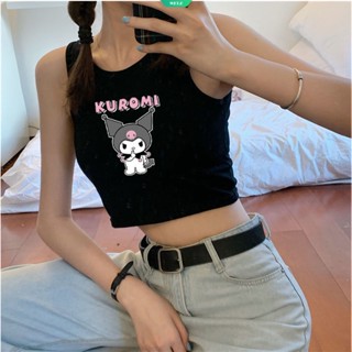 Sanrio Kuromi เสื้อกล้าม เซ็กซี่ สําหรับผู้หญิง Y2k