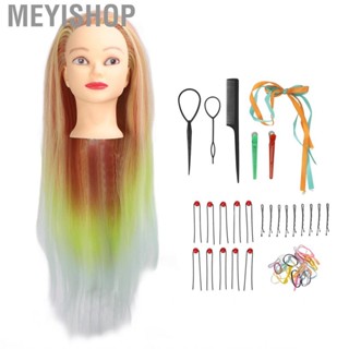 Meyishop Hair Mannequin Head Professional Gradient Wig Styling Hairdressing Doll Safe for Novice Salon