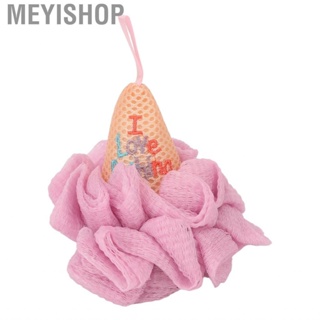 Meyishop Bath Sponge  Ice  Shape Blood Circulation Comfortable Dense Foaming Elastic Body Wash Mesh for Bathroom