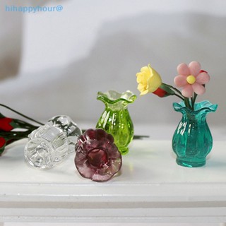 Hihappyhour แจกันเซรามิคจิ๋ว 1:12 สําหรับตกแต่งบ้านตุ๊กตา DIY