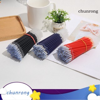 Chunrong ไส้ปากกาเจลใส 0.5 มม. แห้งเร็ว กันรั่วซึม สีแดง ดํา น้ําเงิน แบบเปลี่ยน สําหรับนักเรียน สํานักงาน 20 ชิ้น