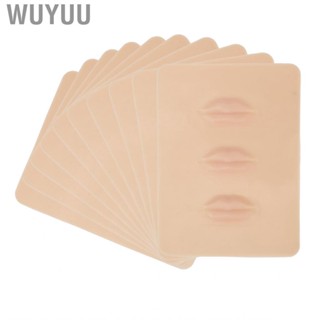 Wuyuu 10Pcs 3D Lip Microblading Practice Soft Silicone Makeup Skin