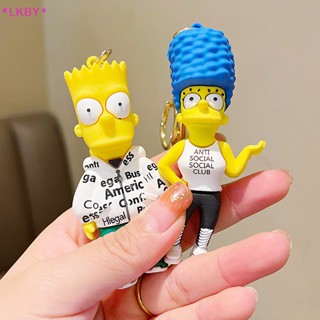 Luckybabys&gt; พวงกุญแจ จี้ห้อยโทรศัพท์ รูปการ์ตูนอนิเมะ The Simpsons