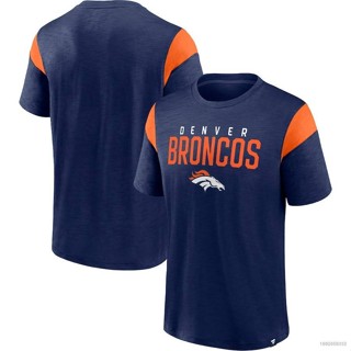 เสื้อยืดแขนสั้น คอกลม พิมพ์ลาย HQ7 NFL Denver Broncos Jersey Fans พลัสไซซ์ QH7