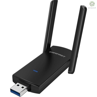 [DZ]COMFAST Cf-924ac อะแดปเตอร์การ์ดเครือข่ายไร้สาย USB WiFi 1300Mbps ความเร็วสูง เสถียร ความล่าช้าต่ํา