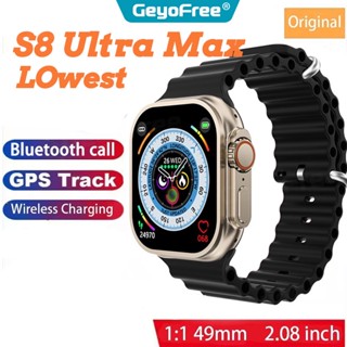 Geyofree ใหม่ S8 Ultra Max นาฬิกาข้อมือสมาร์ทวอทช์ หน้าจอ 2.08 นิ้ว บลูทูธ 49 มม. กันน้ํา คุย NFC ECG สําหรับผู้ชาย ผู้หญิง