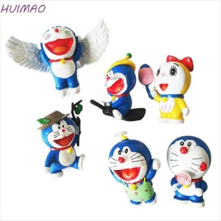 Huimao โมเดลฟิกเกอร์ Doraemon น่ารัก 6 ชิ้น ต่อชุด