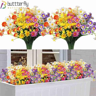 Buttterfly ช่อดอกไม้ประดิษฐ์ ผ้าไหม DIY สําหรับตกแต่งบ้าน และสวน 2 ชิ้น