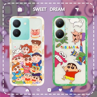 ใหม่ เคสโทรศัพท์มือถือ ซิลิโคนนิ่ม ป้องกัน ลายการ์ตูนชินจังน่ารัก สร้างสรรค์ แฟชั่น สําหรับ VIVO Y27 Y78 Y02T 4G 5G 2023 Y78 5G