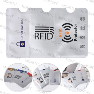 Moment ปลอกป้องกันการ์ด ป้องกันการสแกน Rfid อลูมิเนียม 10 ชิ้น