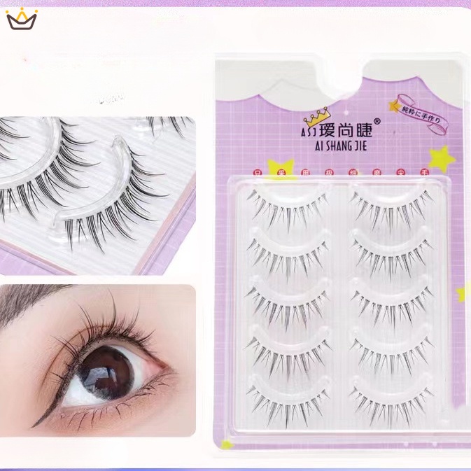 ใหม่ ขนตาปลอม แบบบาง ดูธรรมชาติ สไตล์ญี่ปุ่น 5 คู่ YUE