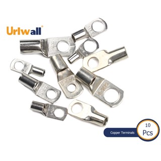 Urlwall 10 ชิ้นทองแดง Terminals ลวด Lugs แบตเตอรี่แหวนตัวเชื…