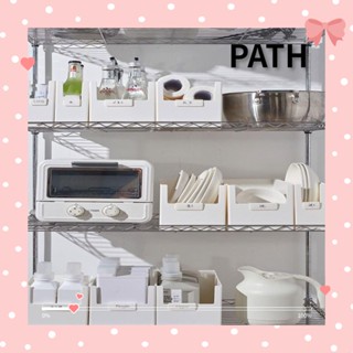 Path กล่องลิ้นชักพลาสติก สีขาว สไตล์ญี่ปุ่น สําหรับเก็บอาหาร ขนมขบเคี้ยว เครื่องสําอาง หอพัก