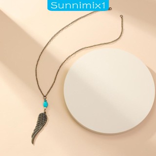 [Sunnimix1] สร้อยคอห้อยจี้ปีกขนนก สําหรับผู้หญิง ผู้ชาย เทศกาล Unisex