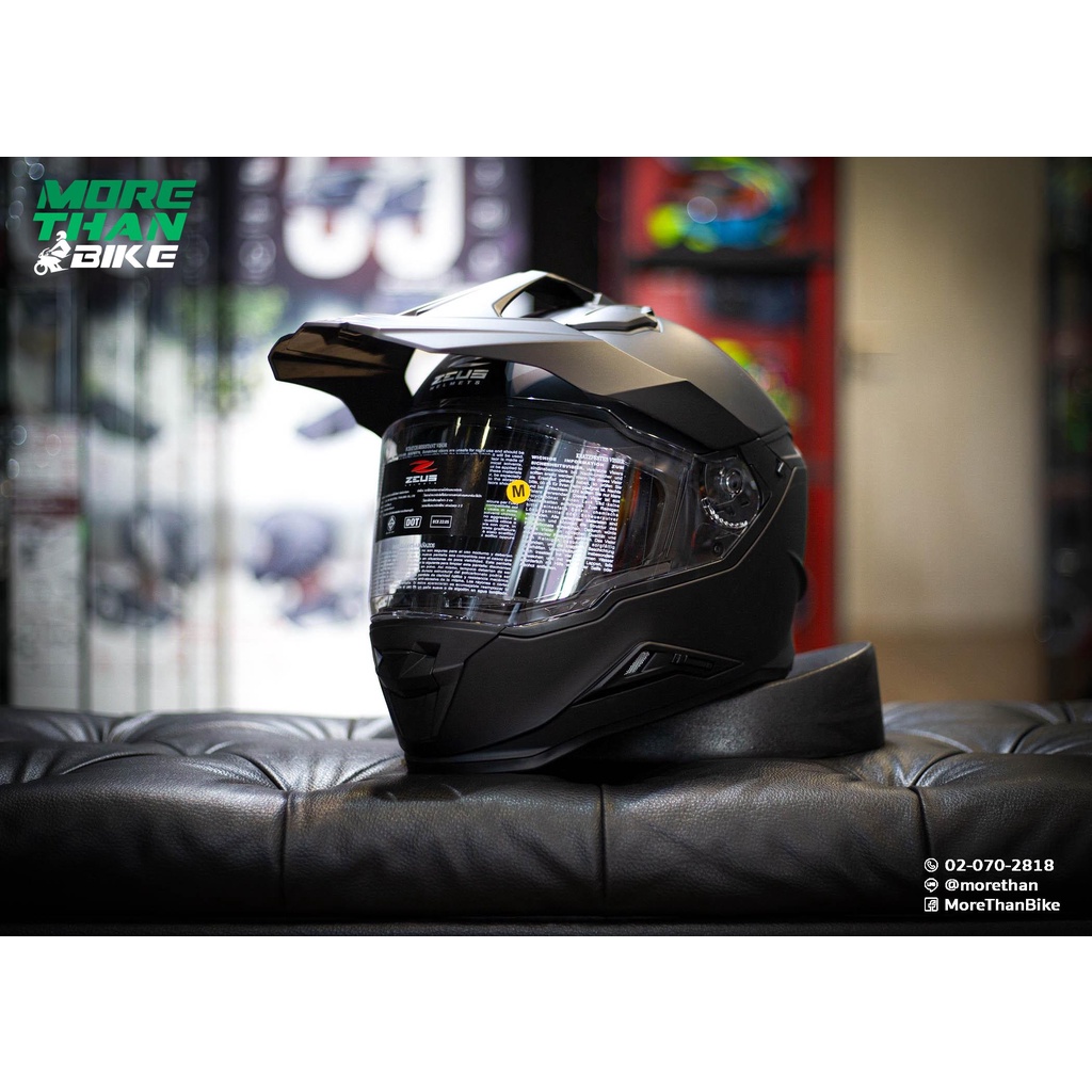 หมวกกันน็อค ZEUS ZS-913 Metalic Black Matt Black