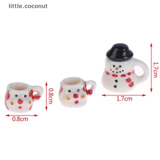 [little.coconut] แก้วกาแฟเซรามิคจิ๋ว 1:12 สําหรับตกแต่งบ้านตุ๊กตา และหม้อชากาแฟ