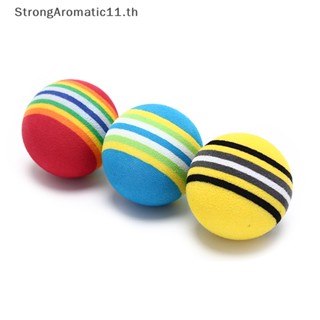 Strongaromatic ลูกกอล์ฟโฟมฟองน้ํา ลายทาง กันฝน สําหรับฝึกตีกอล์ฟ 10 ชิ้น