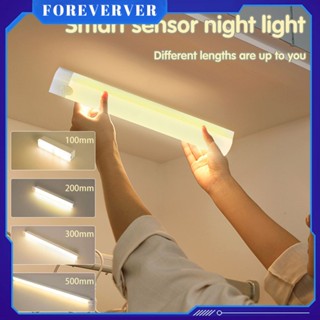 Motion Sensor Night Light ไร้สาย Led Sensor Light Usb แบบชาร์จไฟได้ Warm White ตู้เสื้อผ้าไร้สายบันได Led Light fore