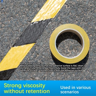 [6 ชิ้น] Pvc Caution Warning Tape เทปแจ้งเตือน เทปกาวสีดำ-เหลือง 18 เมตร 【bluey】