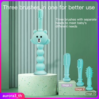 【พร้อมส่ง】 แปรงสีฟันซิลิโคนเด็ก แปรงสีฟันขนนุ่มเด็ก แปรงสีฟันฝึกหัดเด็กพร้อมกล่องเก็บ