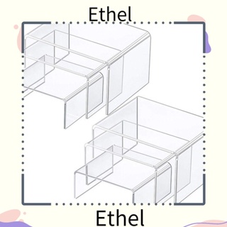 Ethel1 ชั้นวางเครื่องประดับอะคริลิคใส ทรงสี่เหลี่ยม แบบหนา 2 ชุด