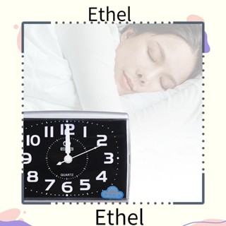 Ethel1 นาฬิกาปลุก คุณภาพสูง ใช้แบตเตอรี่ ตัวเลขเรียบง่าย