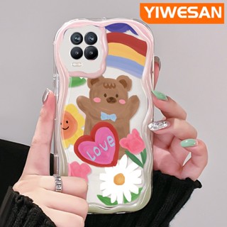 เคสโทรศัพท์มือถือแบบนิ่ม ใส กันกระแทก ลายการ์ตูนหมีน่ารัก สีมาการอง สําหรับ Realme 8 5G 8s 5G Q3i V13 5G Narzo 30 Q3