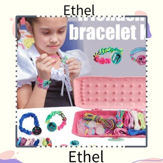 Ethel1 ชุดของเล่นถักเปีย สร้อยข้อมือ พลาสติก ยืดหยุ่น หลากสี สําหรับทําเครื่องประดับ DIY